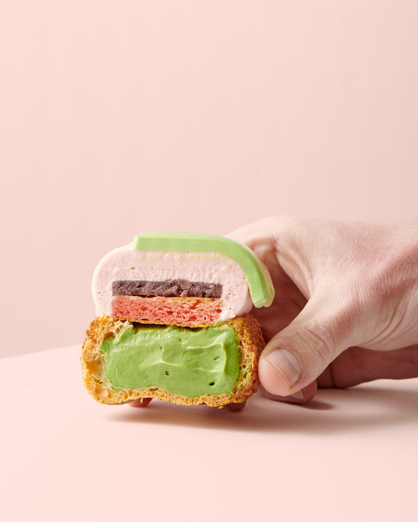 Strawberry - Red Bean - Matcha Cream Puff *available until April 30th*